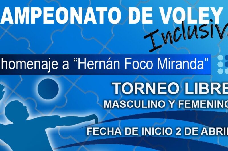 Fundación Sonrisas organiza un torneo de vóley inclusivo en homenaje a Hernán «Foco» Miranda